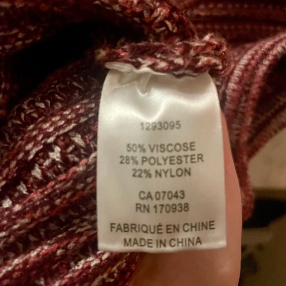 Joie Burgundy Textured Knit Cardigan - Picture 6 of 6